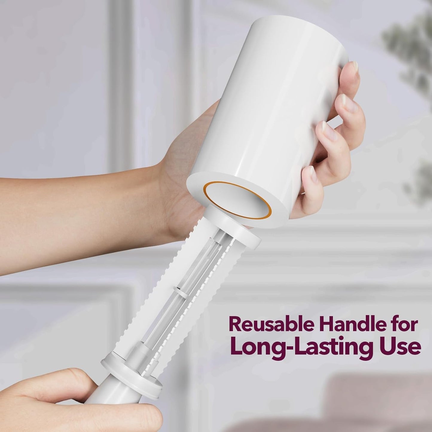 MEIQIHOME Lint Rollers for Pet Hair Extra Sticky, 440 Sheets Value Set Lint Roller with 2 Upgraded Handles, 4 Rollers Portable Pet Lint Remover for Clothes, Furniture, Carpet, Dog & Cat Hair Removal
