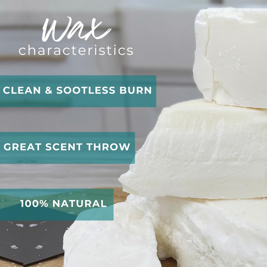 24lb Soy Wax Blend for Candle Making, Natural Candle Making Supplies, Paraffin Free, Creamy for High Load Fragrance, Candle Blend for Container Candles, Tealights and Wax Melts