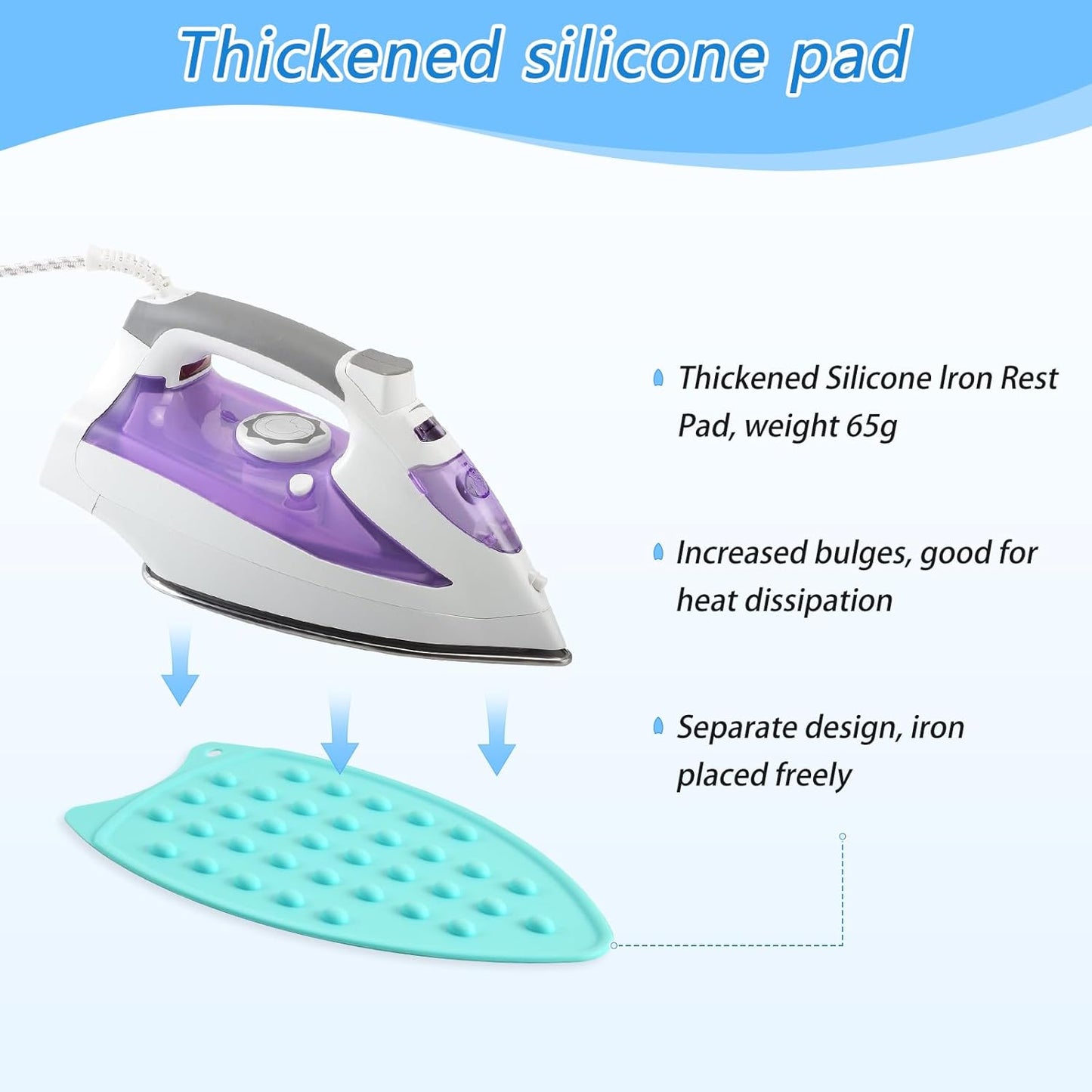 Ironing Mat Portable Ironing Pad Ironing Blanket for Table Top Heat Resistance Double-Side Using Travel Large 47.2 x 27.6 Inch Foldable Lightweight Light Grey Tulips