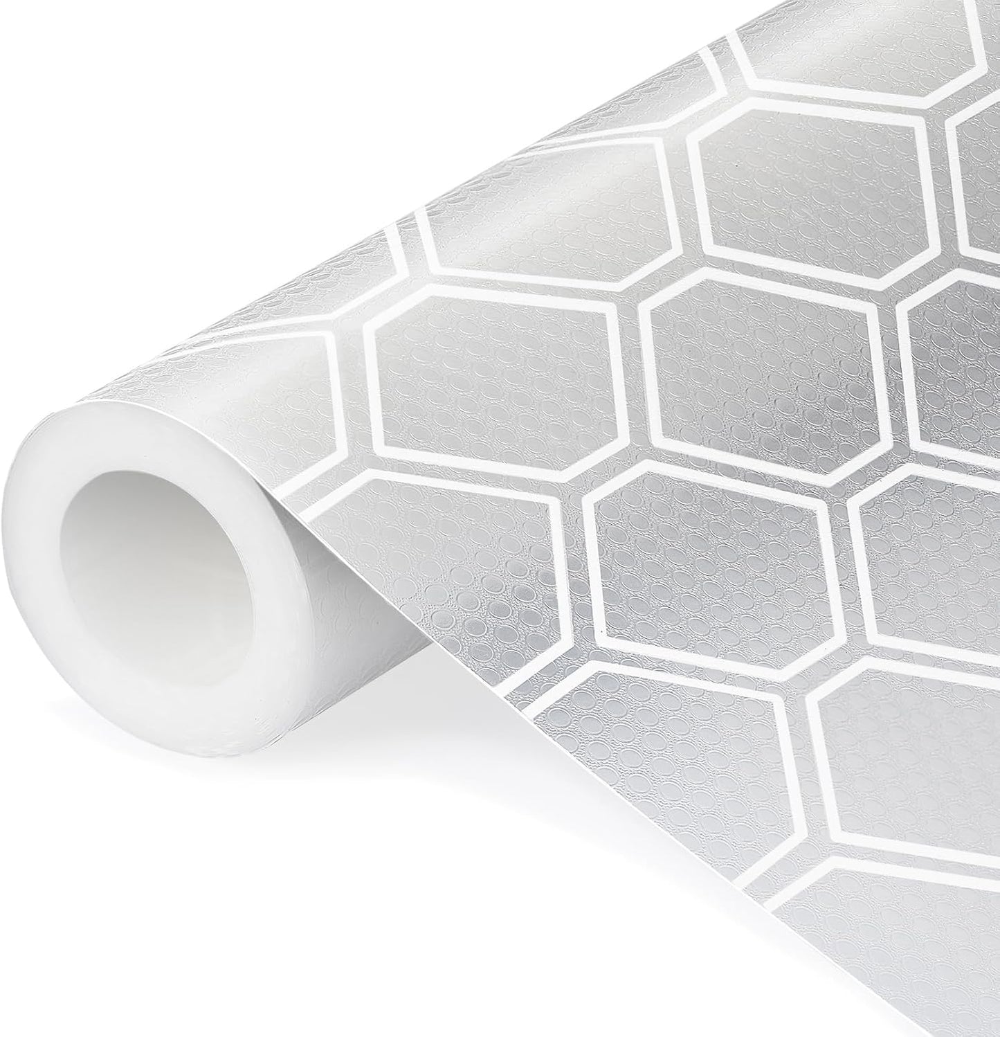 Shelf Liner, Refragerator Drawer Liners for Kitchen Cabinets, Waterproof Bathroom Sink Mat No Slip Cupboard Liners Non Adhesive Fridge Liner Roll - Clear 17.5"×78.7"