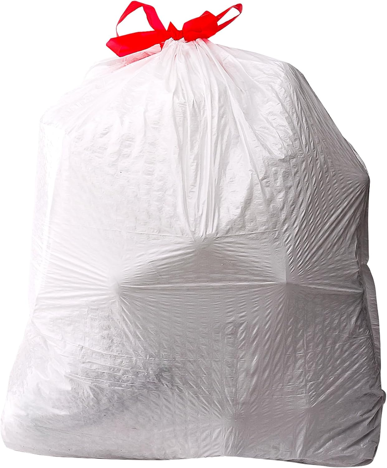 Amazon Basics 13 Gallon Flextra Strength Tall Kitchen Drawstring Trash Bags, Tear Resistant, 10% Post Consumer Recycled, 90 Count
