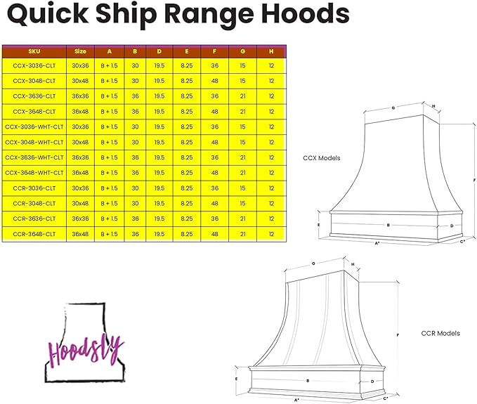 Curved Range Hood (37.5" W x 36" H) – Handcrafted in the USA – Premium Cabinet-Grade Plywood & White Maple Veneer – Seamless Fit with TradeWinds Ventilation Units – High-End Kitchen Focal Point