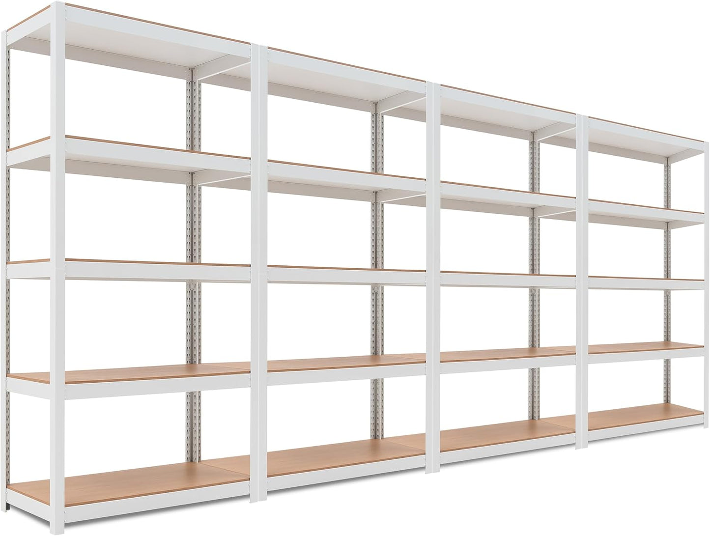HOMEDANT House 5-Tier Laminated Metal Shelving Unit Adjustable Storage Utility Rack Heavy Duty Shelves Organization Multipurpose Shelf Kitchen Garage Pantry Closet 4Pack
