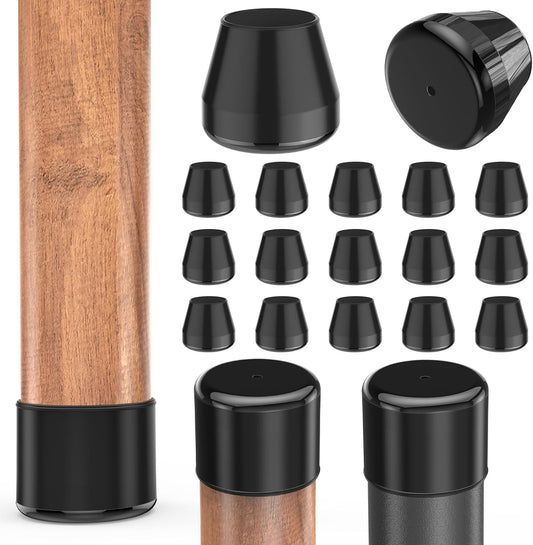 Furniture Sliders,24 PCS Chair Leg Sliders for Carpet, Furniture Movers Sliders, Carpet Chairs Furniture Glides, Floor Protectors, Carpet Moving Sliders Easily Move. (Black-Round Fit:1.2-1.6")
