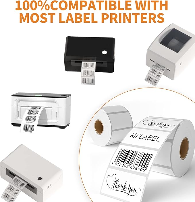 MFLABE 102 Rolls of 1000 2-1/4 x 1-1/4 Inch Direct Thermal Perforated Shipping Labels,SKU Labels