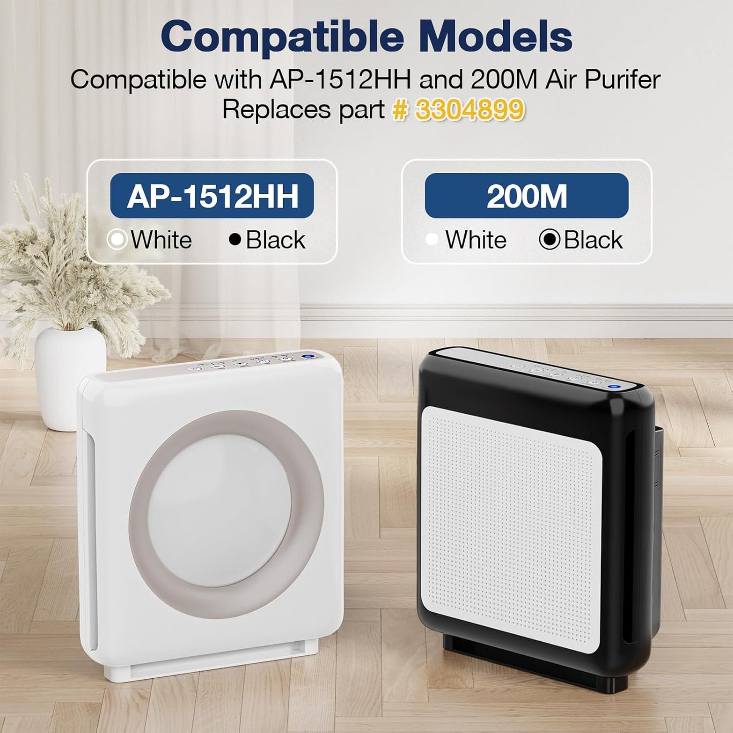 AP-1512HH Air Purifi-er Replacement Filt-er Set Compatible with Coway Airmega AP-1512HH Air Purifi-er and Airmega 200M Air Purifi-er, 1 HEPA and 2 Carbon Pre-Filters Part # 3304899