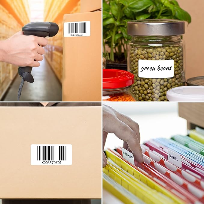 MFLABE 60 Rolls of 1000 2-1/4 x 1-1/4 Inch Direct Thermal Perforated Shipping Labels,SKU Labels