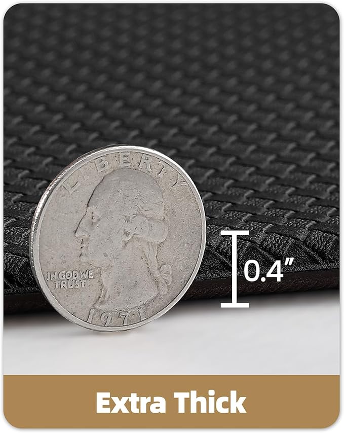 Color&Geometry Anti Fatigue Cushion Kitchen Mat for Floor -17"x79",Long,Easy Clean, Water & Oil Proof, Anti Slip, Foam Rubber Runner Rug for Front Sink Comfort Standing,Black