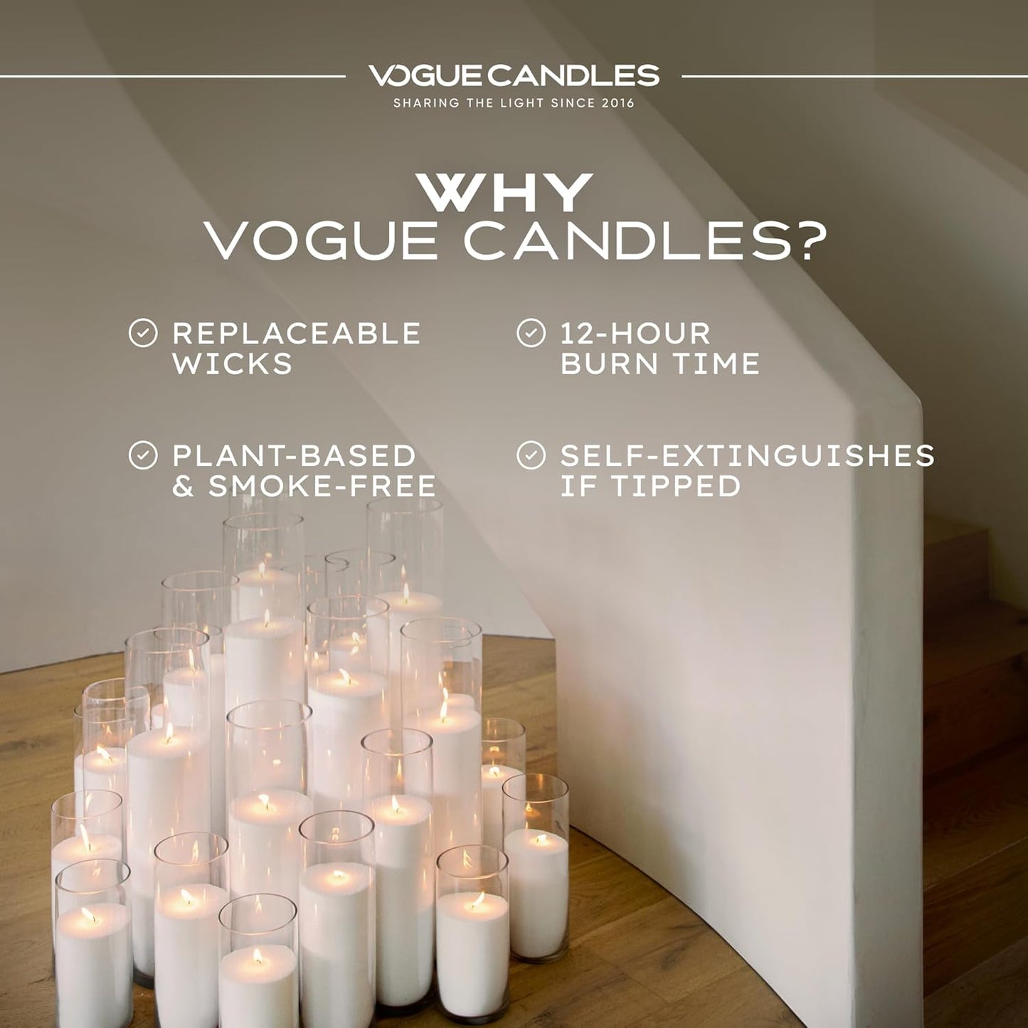 Vogue Candles Granulated Wax Refill - 1lb Plant-Based Granules Pack With 10 Clean Burning Wicks - Long-Lasting Luxury Sand Wax for DIY Candle Making