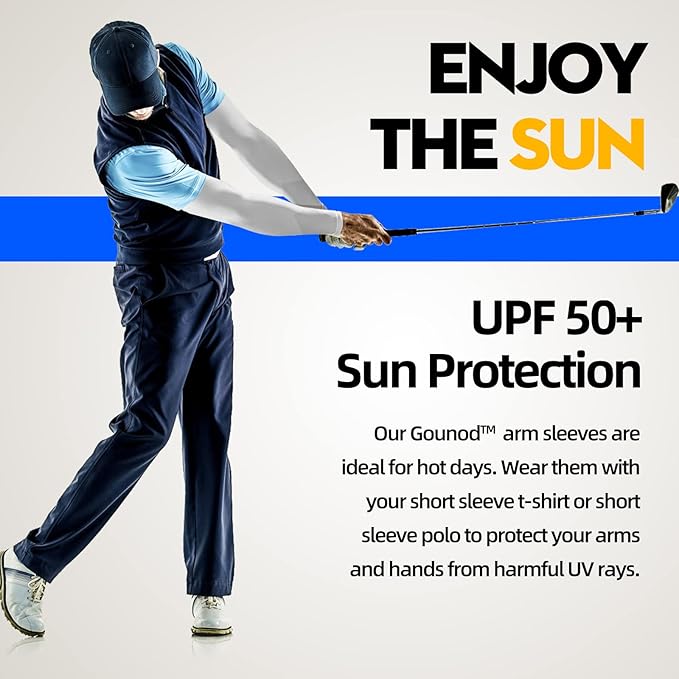 GOUNOD Arm Sleeves for Men Women,Compression Sleeves to Cover Arms for Men Working,Sun Sleeves for Men UV Protection