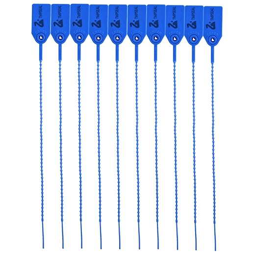 Blue Plastic Tamper Seals, Zip Ties Numbered for Fire Extinguishers Pull Tite Security Tags Disposable Self-Locking Safety Ties 250mm Length (1000)