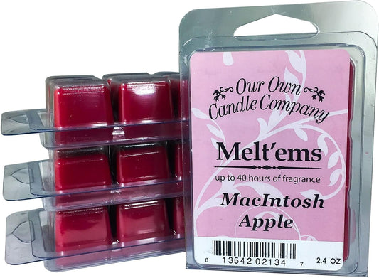 Our Own Candle Company Premium Wax Melt, Macintosh, 6 Cubes, 2.4 oz (4 Pack)