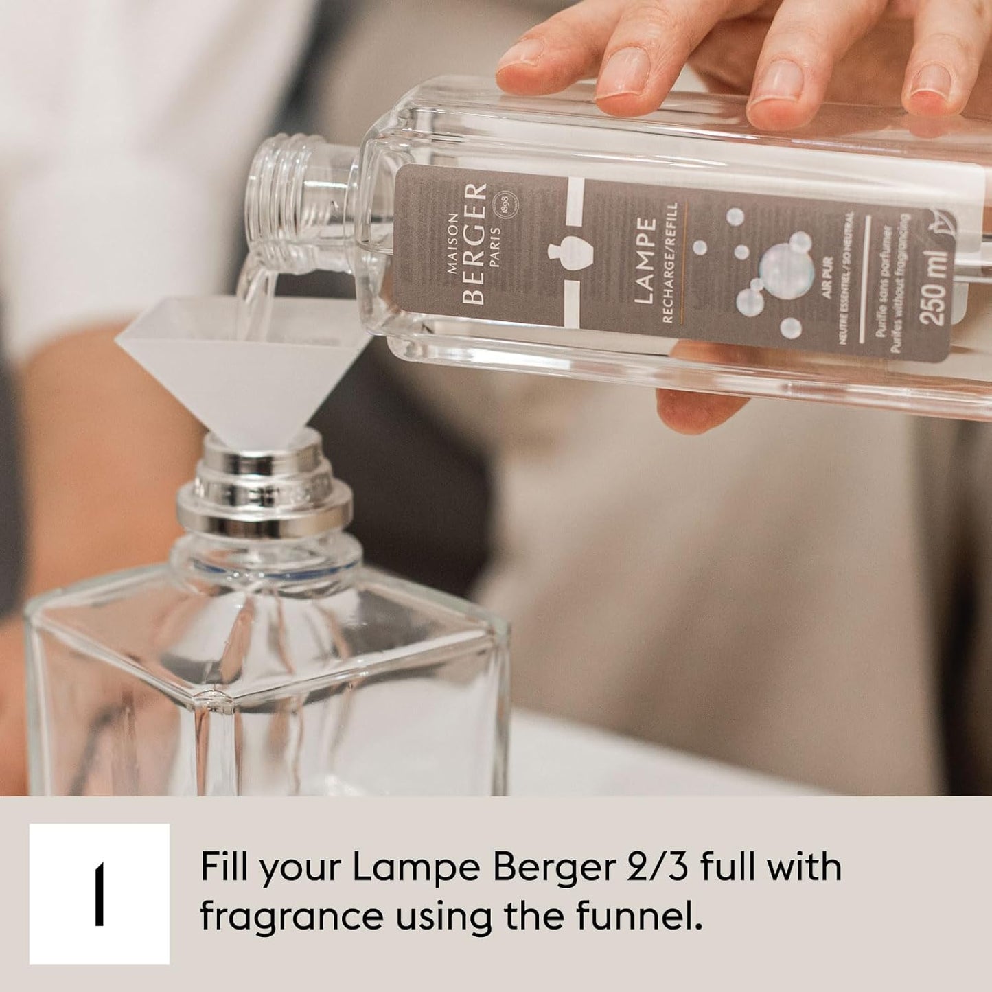 Fresh Linen - Lampe Berger Fragrance Refill for Home Fragrance Oil Diffuser - 33.8 Fluid Ounces - 1 Liter