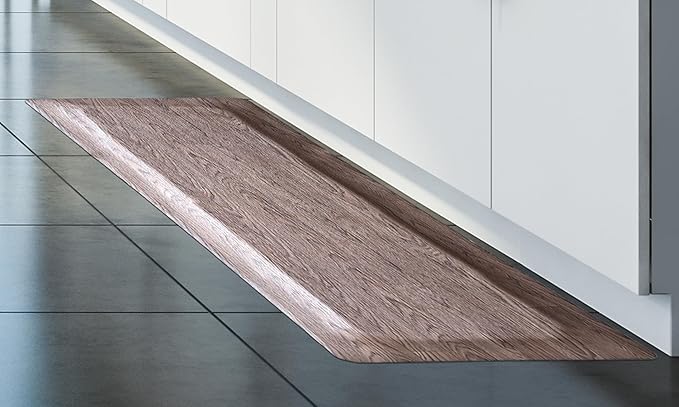 Rhino Mats, Softwoods Anti Fatigue Floor Mat, Commercial Grade Kitchen Mat, Standing Desk Mat, Office, Garage or Anywhere, Standing Comfort. (Driftwood, 2' x 8' x 1/2")