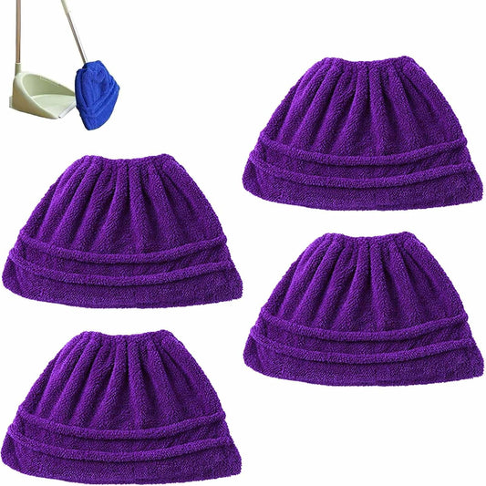 Icexeco Lazy Broom Cover Cloth, Multifunctional Lazy Brooms Cover, Washable Reusable Microfiber Broom Sweeping Refill, Wet & Dry Dual Use, Washable Mop Covers (4PCS-Violet)