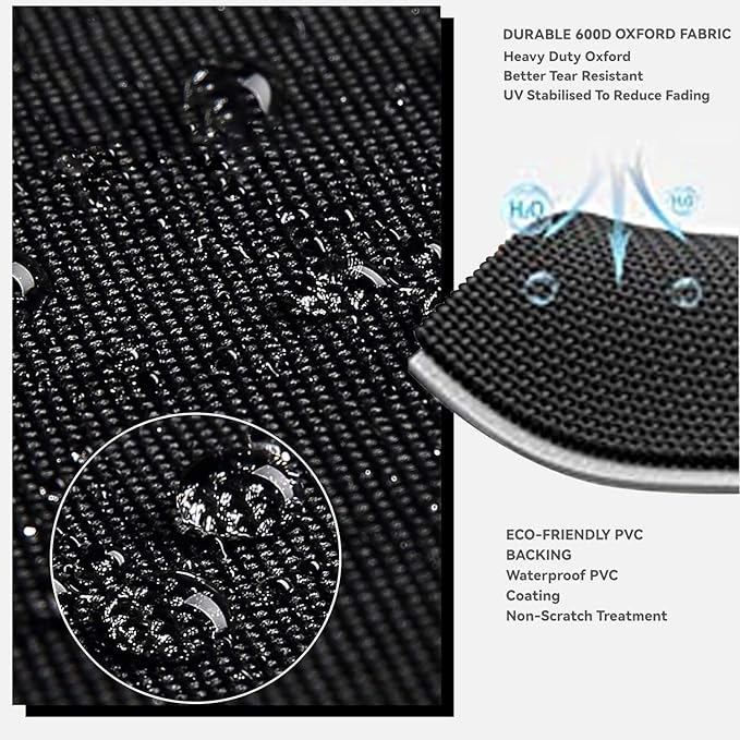 Outdoor Prep Table Cover- Heavy Duty Waterproof Cover for Outdoor Stainless Steel Table,Compatible with 44 inch Outdoor Utility Cart and Storage Cabinet Black