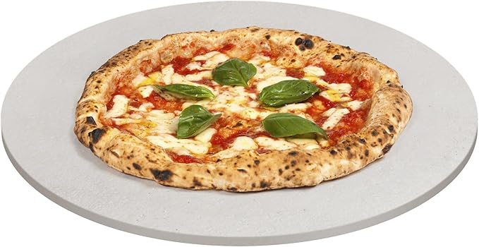 FibraMent-D Premium 16" x 3/4" Round Pizza Stone, Perfect for Home Ovens Bread, Pastries- Commercial Grade Delivering Superior Heat Retention and Even Cooking - Ranked 'BEST OVERALL PIZZA STONE'