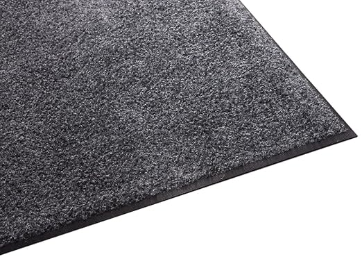 Guardian Platinum Series Indoor Wiper Floor Mat, Rubber with Nylon Carpet, 3'x9', Grey