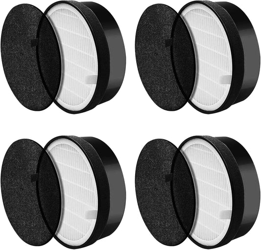 LV-H132 Replacement Filter for LEVOIT Air Purifier Replacement Filter LV-H132-RF, Funmit 3-in-1 H13 True HEPA Filter Replacement, 4 Pack