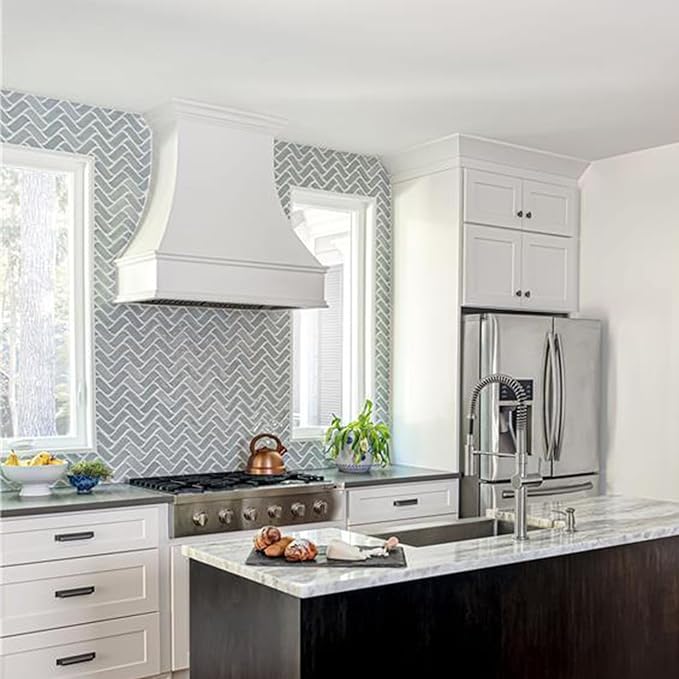 Curved Range Hood (37.5" W x 48" H) – Handcrafted in the USA – Premium Cabinet-Grade Plywood & Maple Veneer – Seamless Fit with TradeWinds Ventilation Units – High-End Kitchen Focal Point