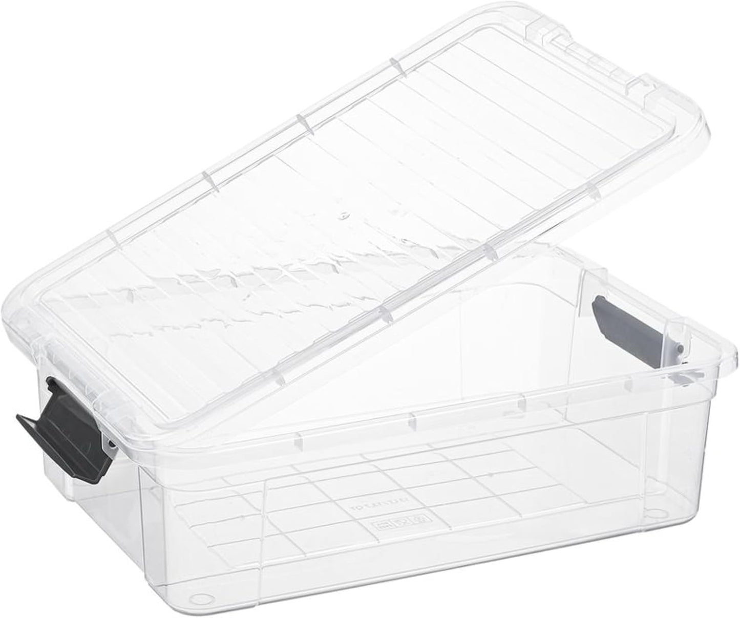 Superio Clear Storage Boxes with Lids, Plastic Container Bins for Organizing, Stackable Crates, BPA Free, Non Toxic, Odor Free, Organizers for Home, Office, School, and Dorm(13.7 Qt, 2 Pack)