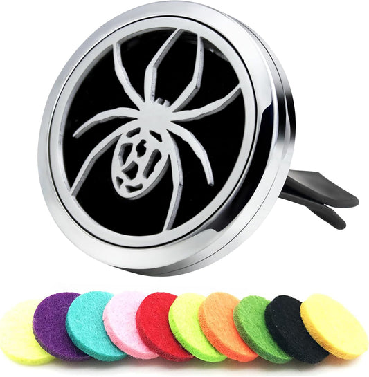 Car Diffuser Vent Clip 30mm Aromatherapy Essential Oil Automotive Diffuser Air Fresheners Vent Clips Car Accessories for Women Birthday Gifts (Spider)