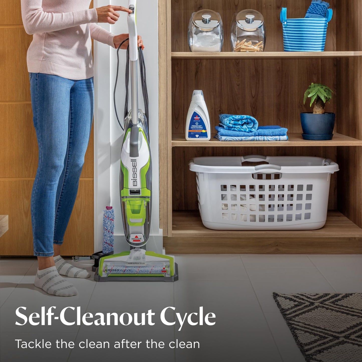 BISSELL Crosswave Turbo Vacuum Mop All in One Wet and Dry Vac Combo Hard Floor & Area Rug Cleaner, 3888A