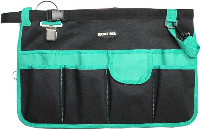 MELOTOUGH Bucket Caddy Organizer Bucket Tool Organizer for Garden Tools Fit 3.5 to 5 Gallon Bucket (Pink and Green)