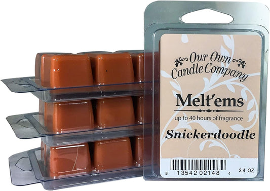 Our Own Candle Company Premium Wax Melt, Snickerdoodle, 6 Cubes, 2.4 oz (4 Pack)