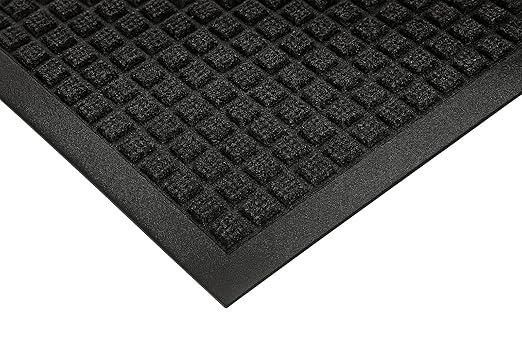 Guardian WaterGuard WG020304 Indoor/Outdoor Wiper Scraper Floor Mat, Rubber/Nylon, 2'x3', Charcoal