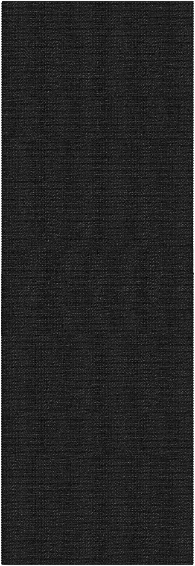 IOHOUZE Washable Runner Rug 2x12 Non Slip Rubber Backed Extra Long Hallway Runner Entryway Runner Indoor, Kitchen Rugs Woven Cotton Floor Carpet for Hall Stair, Black/Grey