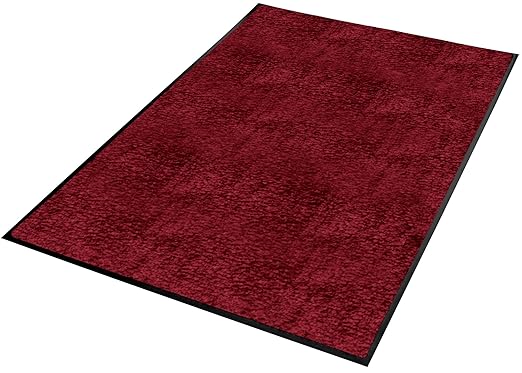 Guardian 94041955 Platinum Series Indoor Wiper Floor Mat, Rubber with Nylon Carpet, 4'x19', Burgundy