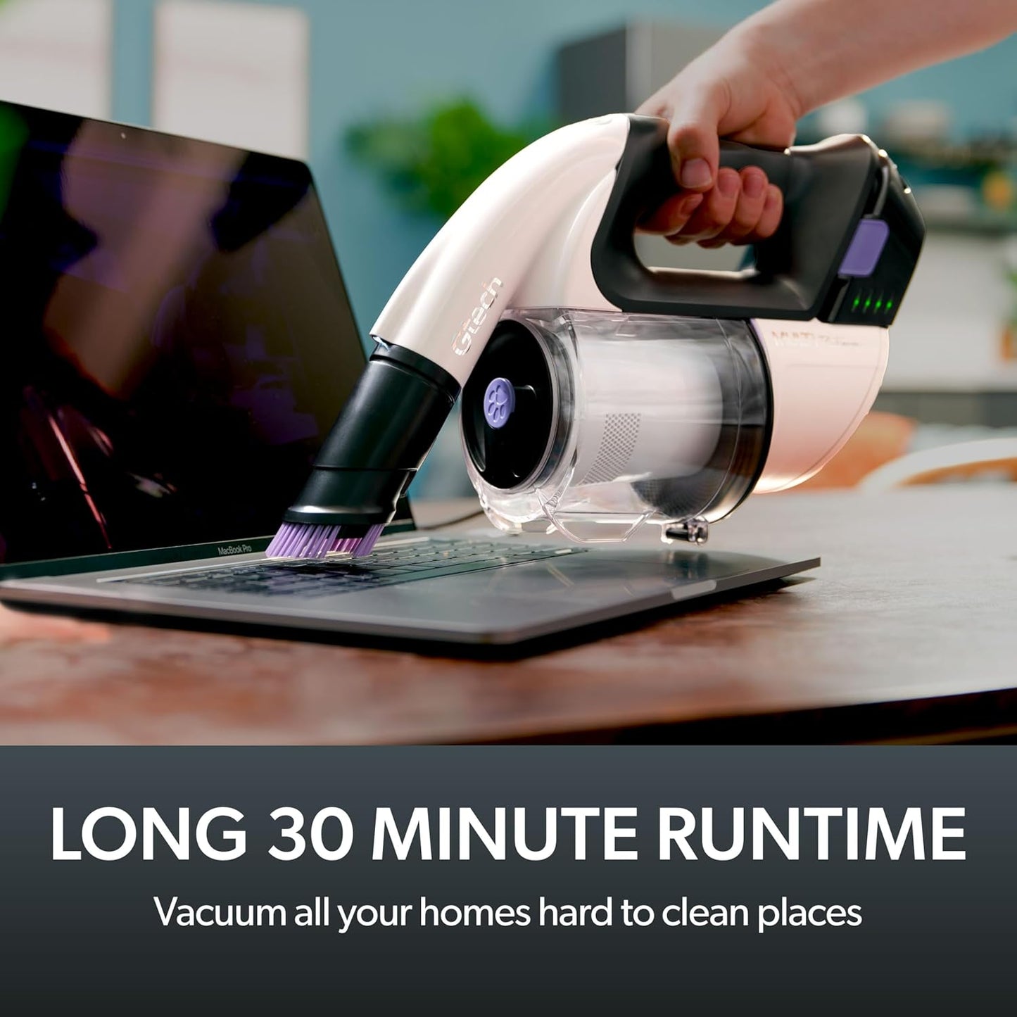 Gtech Multi Platinum Cordless Handheld Vacuum Cleaner - Portable Vacuum Cleaner for Car, Home, and More - Reinforced with Lightweight Aluminum - Rechargeable - 30 Mins Runtime