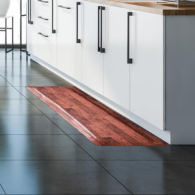 Rhino Mats, Softwoods Anti Fatigue Floor Mat, Commercial Grade Kitchen Mat, Standing Desk Mat, Office, Garage or Anywhere, Standing Comfort. (Oak, 2' x 6' x 1/2")