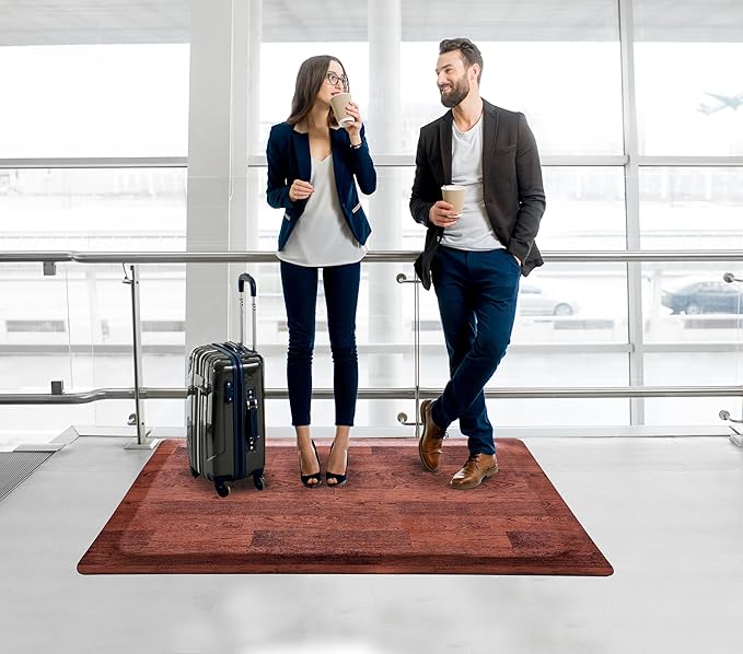 Rhino Mats, Softwoods Anti Fatigue Floor Mat, Commercial Grade Kitchen Mat, Standing Desk Mat, Office, Garage or Anywhere, Standing Comfort. (Oak, 4' x 6' x 7/8")