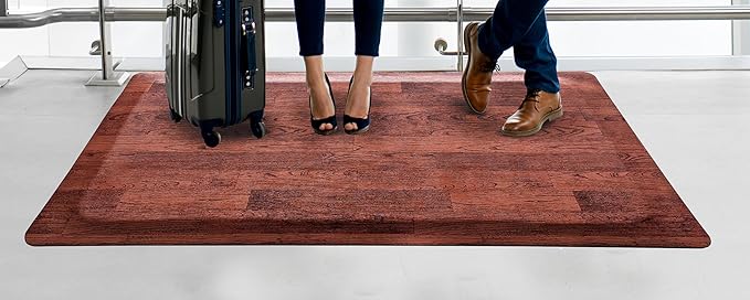 Rhino Mats, Softwoods Anti Fatigue Floor Mat, Commercial Grade Kitchen Mat, Standing Desk Mat, Office, Garage or Anywhere, Standing Comfort. (Oak, 3' x 4' x 1/2")