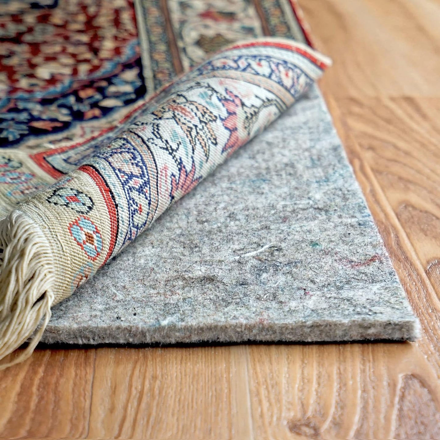 RUGPADUSA - Dual Surface - 4'x6' - 1/4" Thick - Felt + Rubber - Non-Slip Backing Rug Pad - Safe for All Floors