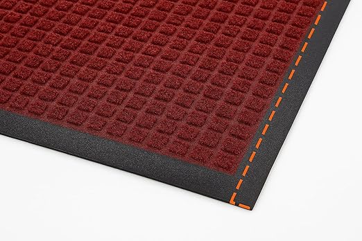 Guardian WaterGuard Indoor/Outdoor Wiper Scraper Floor Mat, Rubber/Nylon, 2'x3', Red