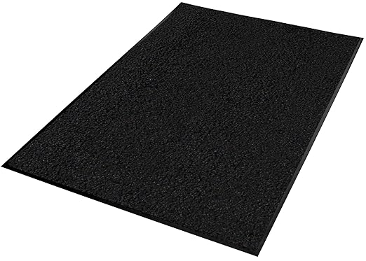 Guardian Platinum Series Indoor Wiper Floor Mat, Rubber with Nylon Carpet, 6'x13', Black