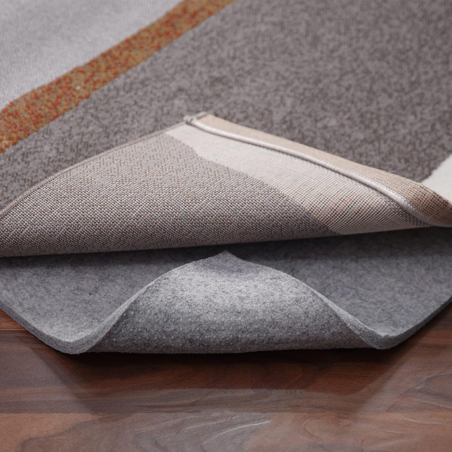 Double-Sided Non Slip Rug Pad Gripper - 10x14 Feet 1/4” Thick Dual Surface Felt Under Rug for Area Rugs and Hardwood Floors,Super Cushioned Non Skid Carpet Padding