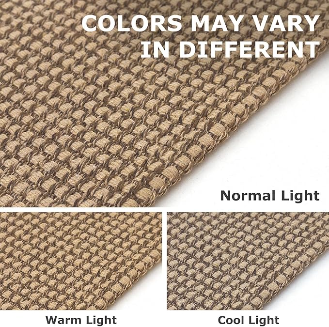 IOHOUZE Washable Exrea Long Hallway Runner Rug 3x14 Non Slip Rubber Backed Kitchen Runner Entryway Runner Indoor, Woven Rugs Floor Carpet for Kitchen Hall Entryway Stair, Orange/Tan/Brown