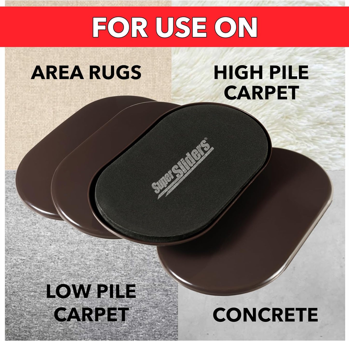 Super Sliders Furniture Moving Tools - Lifting and Moving System - Appliance Movers Furniture Moving Aids, Refrigerator Furniture Movers Sliders, Furniture Lift Mover Tool - 9 1/2" x 5 3/4"