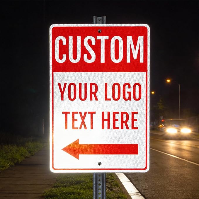 Custom Metal Outdoor Sign for Home Office Business Use, 16x12 Inch, Rust-Free Aluminum Weather Resistant, Waterproof, Durable Ink, Easy to Mount