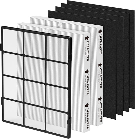 AP-1512HH Replacement filter Compatible with Coway Airmega AP-1512HH and Airmega 200M Air Purifi-ers, 2 Filters and 4 Carbon Filters with 1 Washable Pre-filter, Compared to Part #3304899, 2 Pack