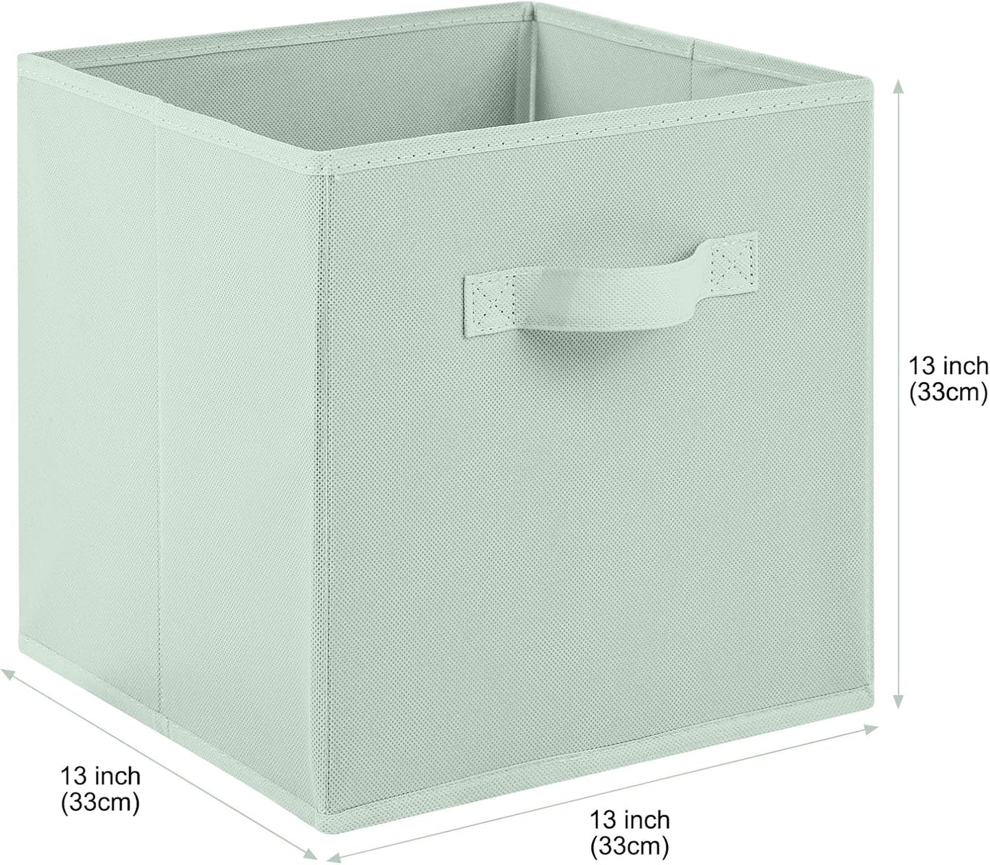 Stero 13x13x13 Inch Fabric Storage Bins 6 Pack Fun Colored Durable Storage Cubes with Handles Foldable Cube Baskets for Home, Kids Room, Closet and Toys Organization Multi Colors