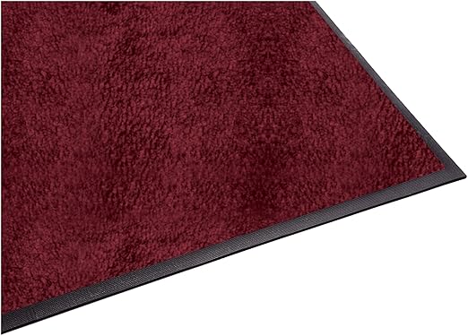 Guardian Platinum Series Indoor Wiper Floor Mat, Rubber with Nylon Carpet, 2'x6', Burgundy