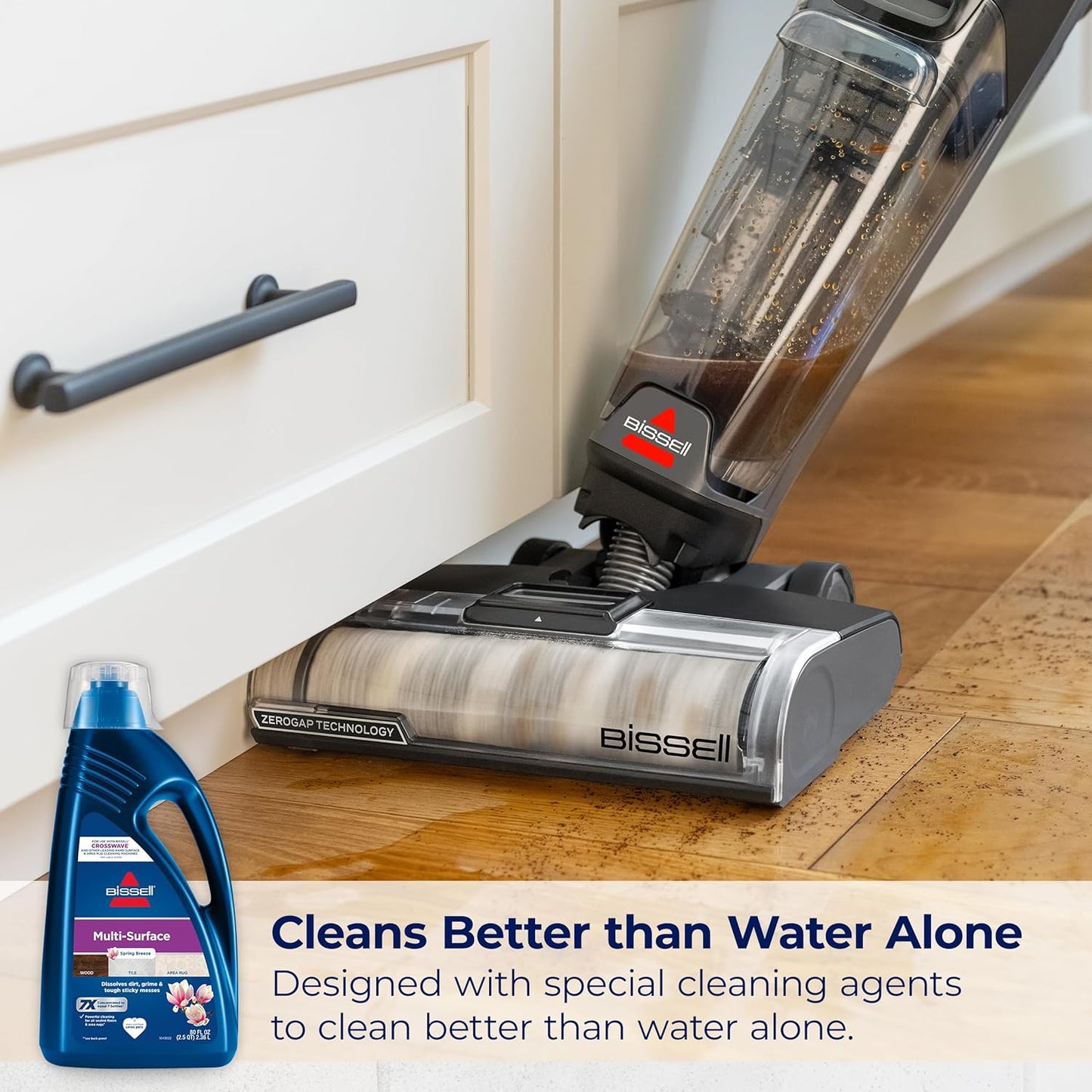 Bissell MultiSurface Floor Cleaning Formula for Crosswave and Spinwave (80 oz), 1789G