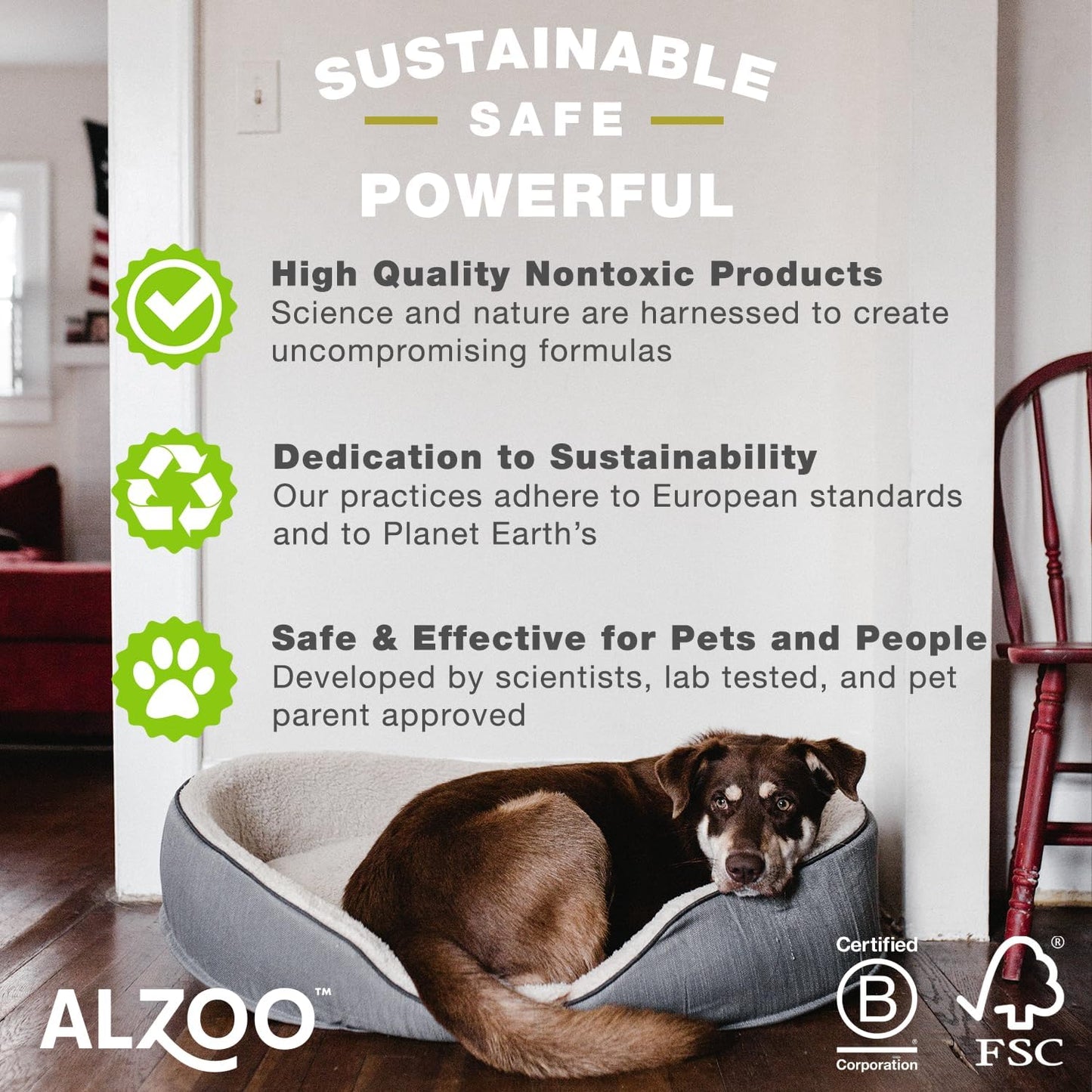 ALZOO Cat Litter Deodorizer, Concentrated Granules Absorb & Help Neutralize Odors, 100% Plant-Based Active Ingredients, Up to 30 Uses, Fresh Lavender Scent, 26.6 Oz., Pack of 2