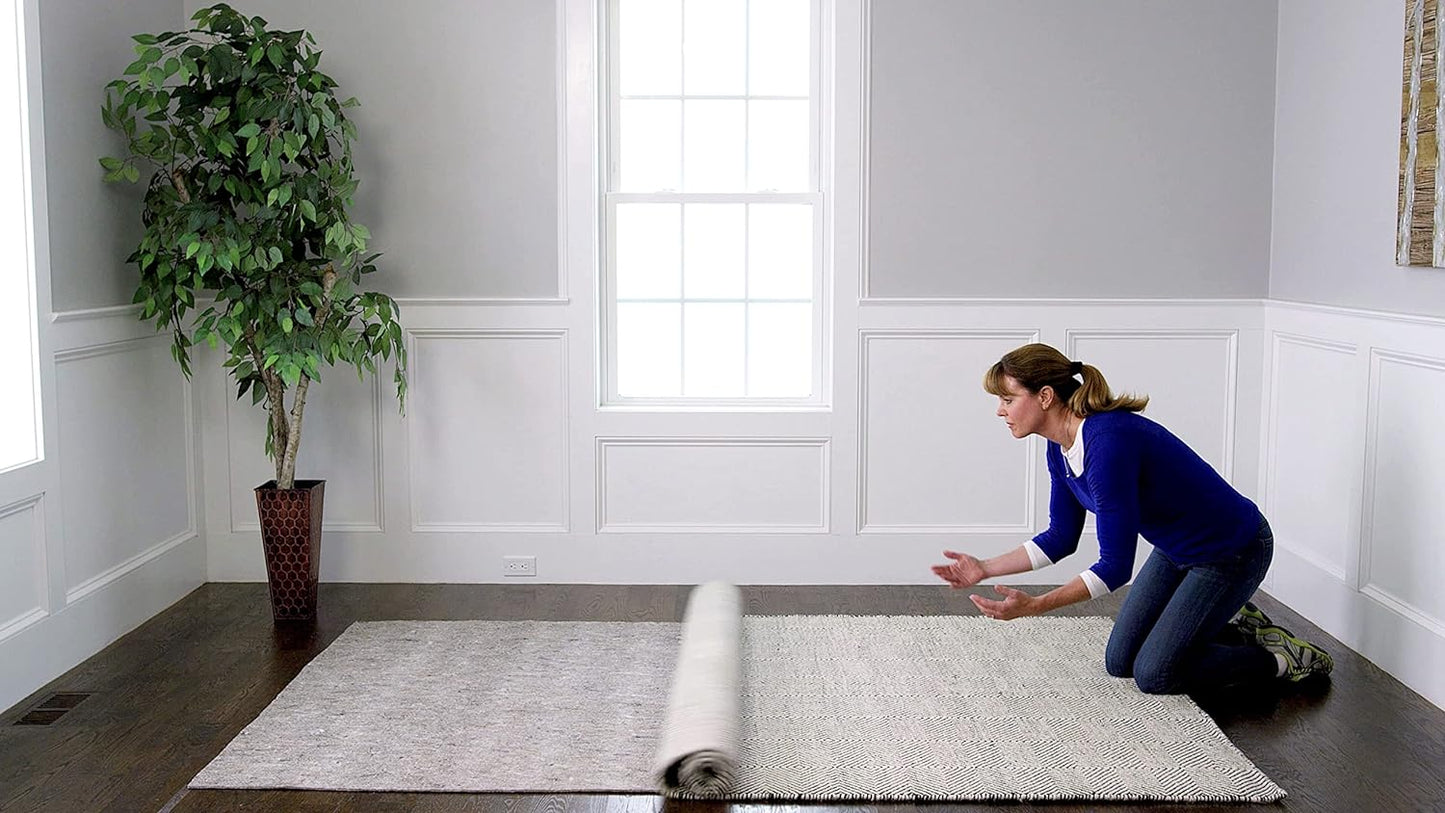 RUGPADUSA - Dual Surface - 7'x9' - 1/8" Thick - Felt + Rubber - Non-Slip Backing Rug Pad - Adds Low-Profile Comfort and Protection