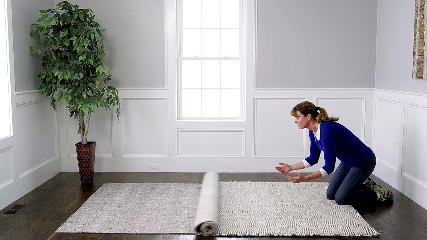 RUGPADUSA - Dual Surface - 11' Square - 1/8" Thick - Felt + Rubber - Non-Slip Backing Rug Pad - Adds Low-Profile Comfort and Protection
